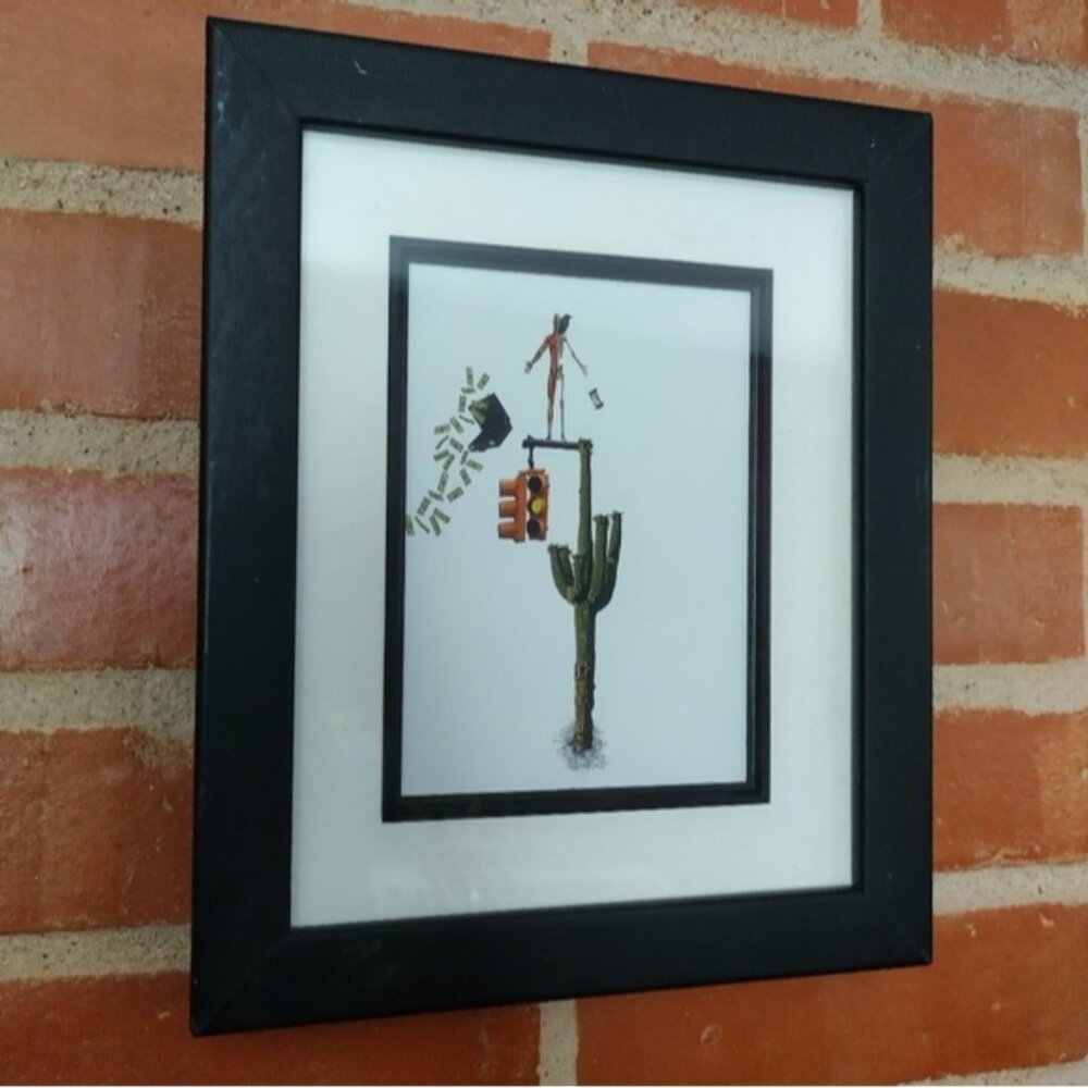 Framed surrealism art print by Neon Nicho